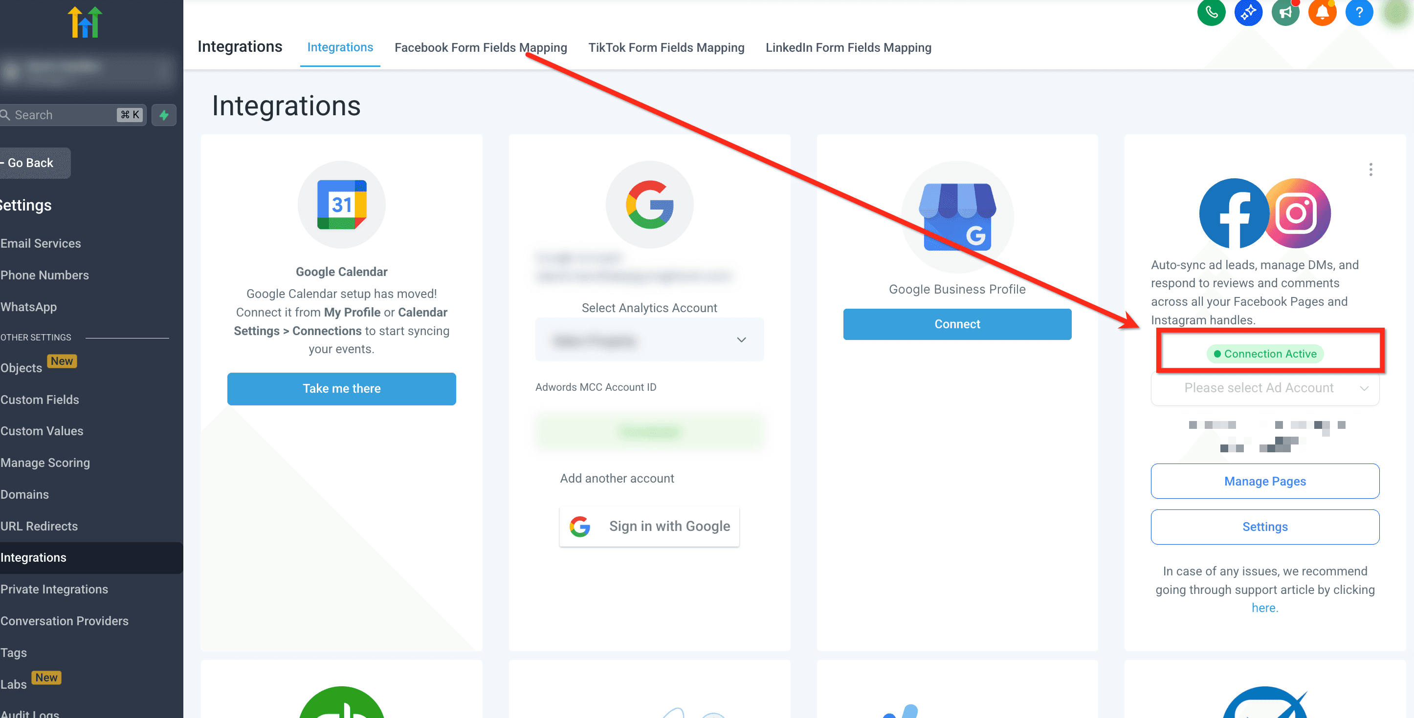 Integration success confirmation