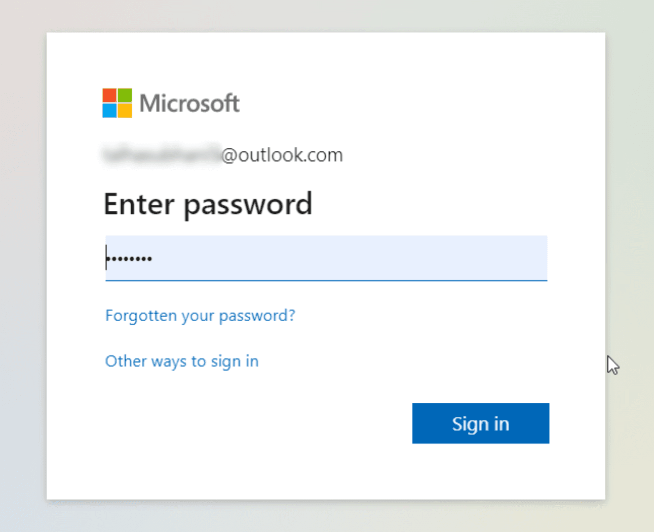 Enter your password